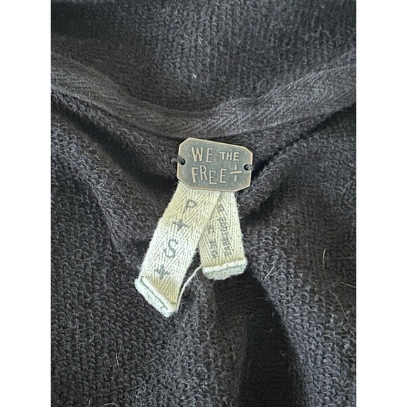 We The Free Ebb And Flow Ruffle Front Jacket Black Zip Front Peplum Hem Size Sm - Picture 8 of 14